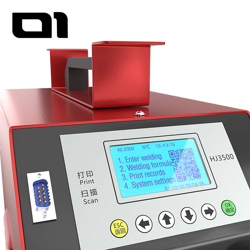 Control screen for electric fusion welding machine